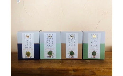 
ハンさんのおいしいくわ茶スティック60p×4種セット　お茶 健康 ヘルシー ダイエット 簡単 お手軽 カフェインレス セット ギフト 贈答 プレゼント[5839-1236]
