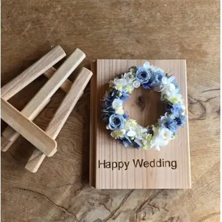 【結婚お祝いギフト】記憶に残る記念プリザーブドフラワー　木に想いを刻み花で彩る特別な人気の贈り物_花・観葉植物 造花・プリザーブドフラワー 花 _【1558002】