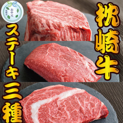 
            ＜のし付き・お中元＞枕崎お魚センター ＜枕崎牛＞3種ステーキ(サーロイン・ヒレ・ランプ) D0-4C【1633782】
          