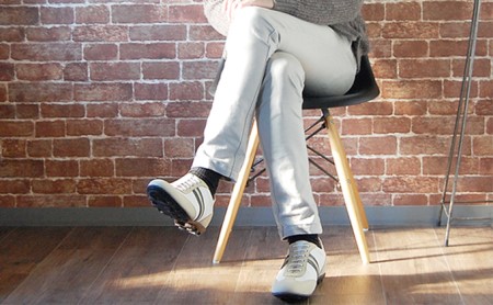 レザースニーカー 本革 カジュアルシューズ 5cmアップ シークレットスニーカー No.899 ホワイト 26.5cm