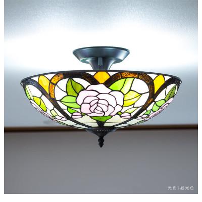 ふるさと納税 海南市 【ステンドグラスのランプシェード】シーリングライト(天井照明) ローズローズ AKU1011000 |  | 01