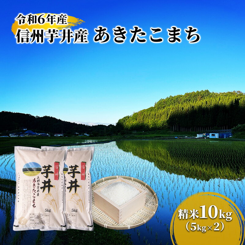【ふるさと納税】米 令和6年産　信州芋井産あきたこまち精米10kg（5kg×2）お米 ごはん コメ 白米 精米 お取り寄せ 信州 長野