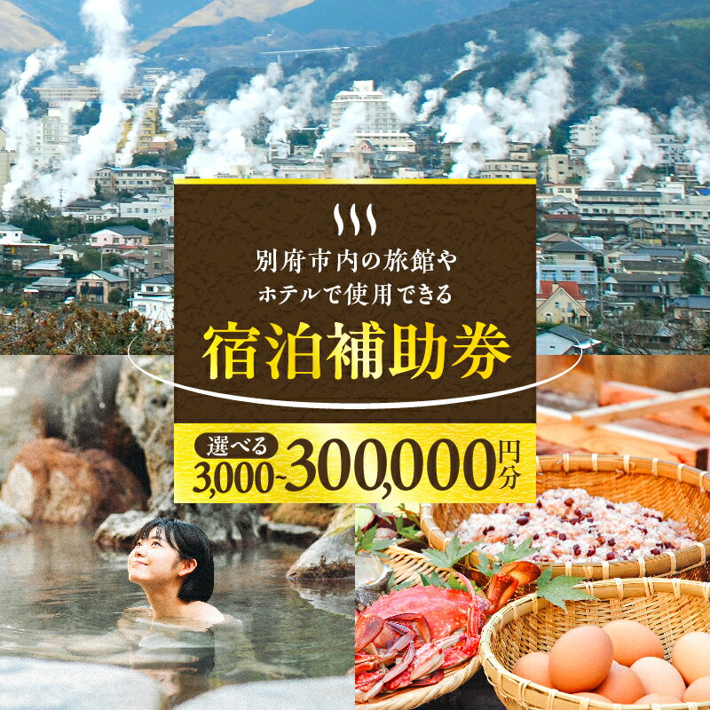 大分県別府市 宿泊補助券 3,000円分