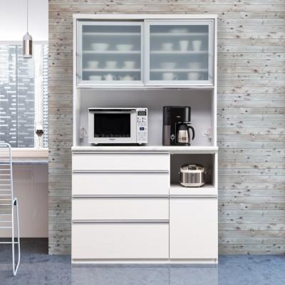 ふるさと納税 大川市 ルシエル 幅120cm キッチンボード食器棚&レンジ台 ホワイト キングウッド |  | 01