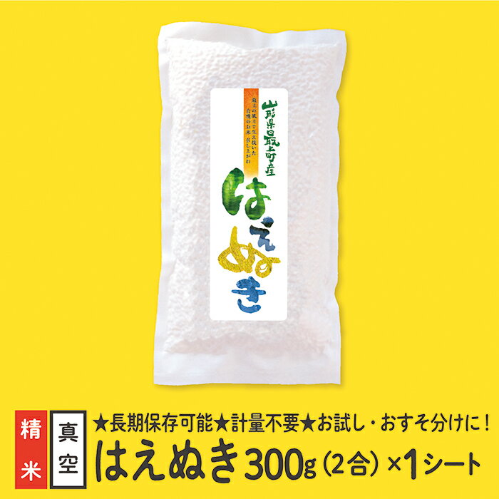 【ふるさと納税】【配送先寄附者様限定】山形県産 はえぬき 真空パック 2合 1シート