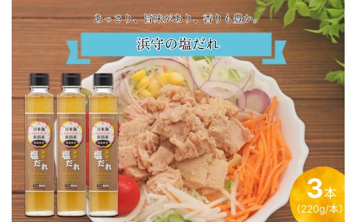 浜守の塩だれ　3本セット 調味料 ドレッシング 塩だれ 旨味 香り 万能 セット  【210_0001】