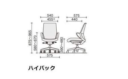 コクヨオフィスチェアー ピコラリビナ C10-B12CG-BKG9Q41 ハイバック・肘付・黒樹脂脚・本体黒・布（ライトオリーブ）・ゴム単輪キャスター／在宅ワーク・テレワークにお勧めの椅子