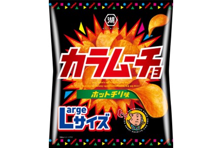 湖池屋のLサイズカラムーチョホットチリ味108g×12袋　ポテチ　ポテトチップ