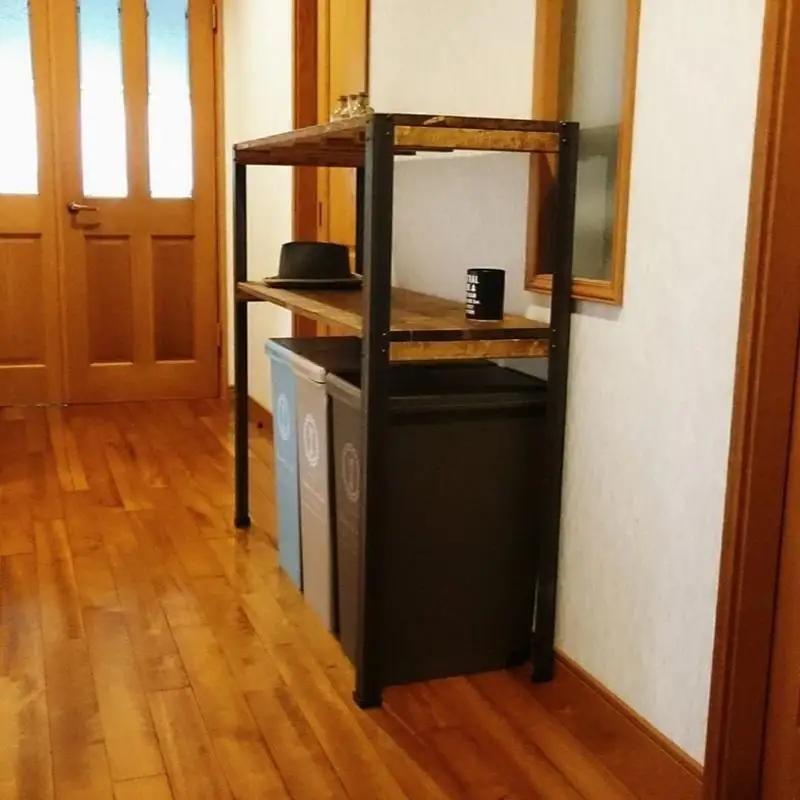 【天然無垢材】アイアンシェルフ（引き出しなしタイプ）　Interior G-S-S＜30-13a＞★