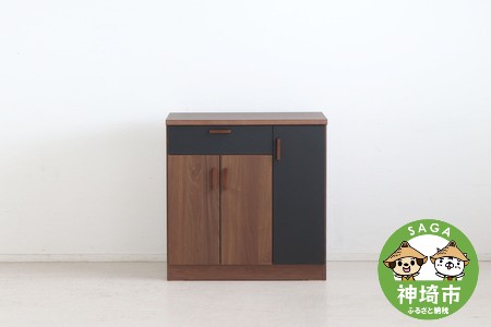 TMモデロ 90カウンター BR_BK 【食器棚  食器 ダイニングボード 家具 国産 家電収納庫 ダイニング】(H060658)