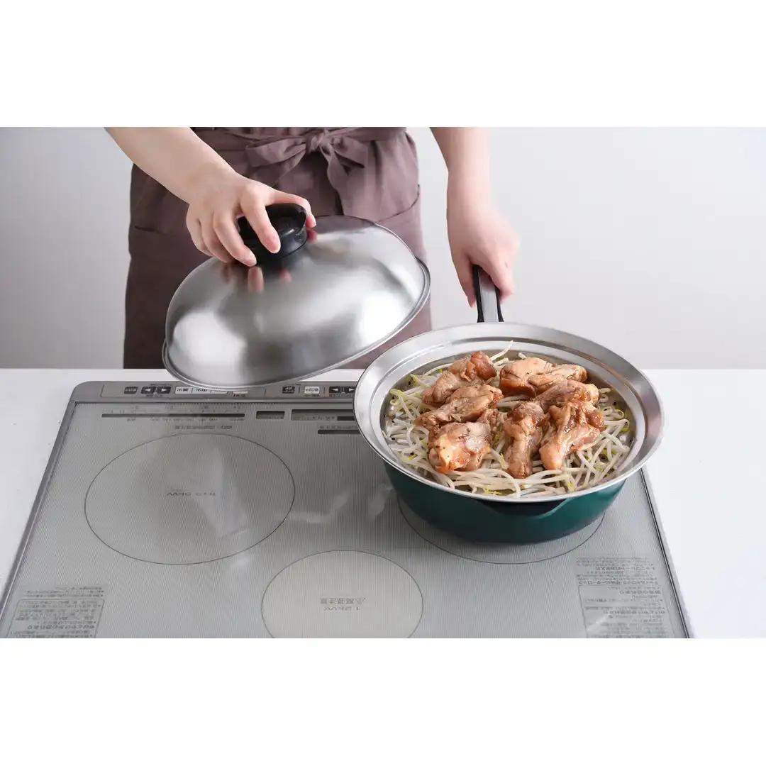 のせるだけで簡単蒸し器 24~26cm 蒸し器 スチーマー ステンレス製 キッチン用品 調理器具
