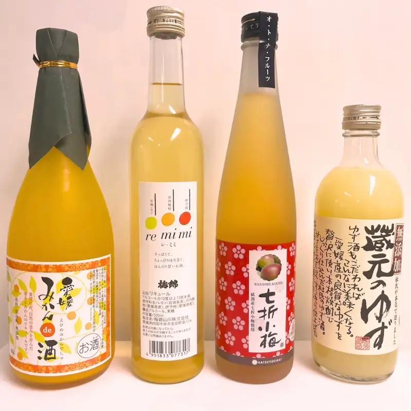 リキュール 果実系 飲み比べ 4本セット 梅酒 ゆず みかん レモン 河内晩柑 伊予柑 アルコール お酒 愛媛県｜C26