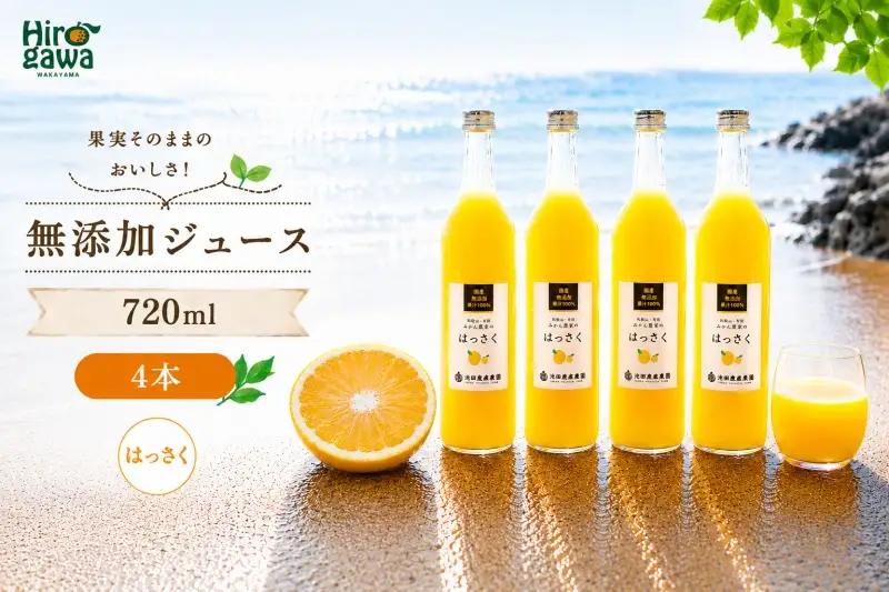 はっさく 100% ジュース / 八朔 ストレート 果汁 無添加 柑橘 和歌山 14000円 720ml ※北海道・沖縄・離島への配送不可 //drink 【ikd100-has720-4】