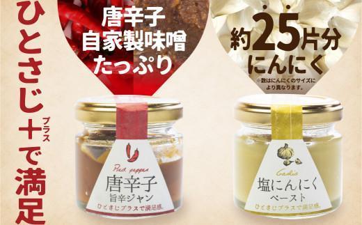【1月配送】自然栽培調味料シリーズ 唐辛子旨辛ジャン 塩にんにく ペースト 塩  飛騨高山よしま農園 CK010VC01