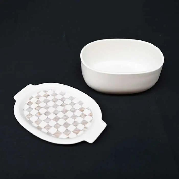 【波佐見焼】オーブンウェア グラタン皿 和市松茶 3点セット 耐熱食器 オーブン可 食器 皿 【協立陶器】 [TC61] 波佐見焼