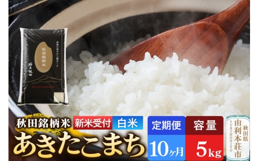 《令和8年産 新米受付》《定期便10ヶ月》【白米】極上秋田銘柄米 あきたこまち 5kg [新米受付 米 お米 こめ 白米 精米 あきたこまち ブランド米 銘柄米 秋田県産]