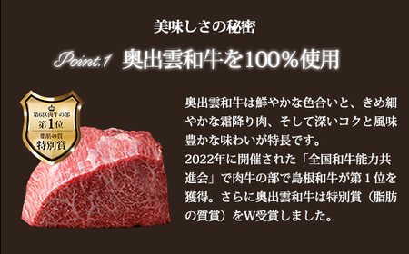  奥出雲和牛のプレミアムハンバーグ　170ｇ×4個【牛肉 黒毛和牛 冷凍 ギフト 簡単調理  ハンバーグ C-110 】