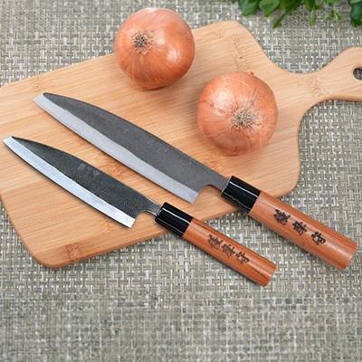 ふるさと納税 枕崎市 伝統工芸 包丁 薩摩守 大小セット 三徳包丁 文化包丁 ステンレス 2本組 H0-1 |  | 01