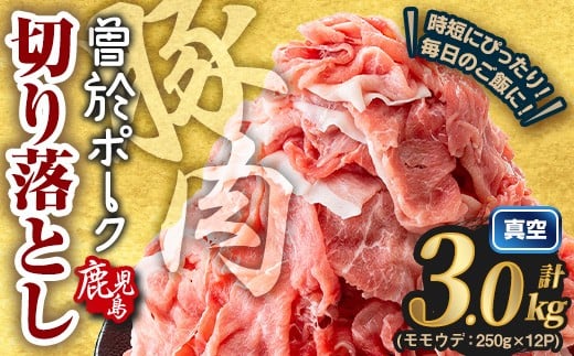 ＜2026年3月中に発送予定＞鹿児島県曽於市産 曽於ポーク切り落とし (計3.0kg) 真空パック 豚肉 切り落とし【Rana】A811-03-v01