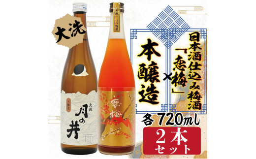 
本醸造 720ml 日本酒 仕込み 梅酒 恋梅 720ml 2本 セット 月の井 大洗 地酒 国産梅 日本酒 茨城
