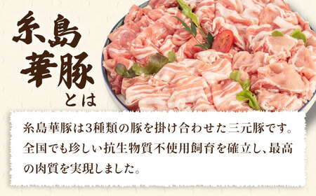 (まるごと糸島)糸島華豚しゃぶしゃぶ、鍋もの用食べ比べセット1500g入り《糸島》【糸島ミートデリ工房】[ACA021] 豚肉 小分け 鍋 焼肉 焼き肉 バーベキュー BBQ 赤身 国産 福岡 豚肉 