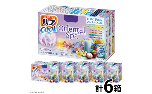 花王バブ クール オリエンタルスパ　12錠入×6箱 SA2912