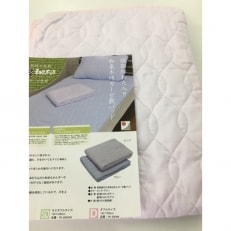 日本製　綿100%　敷きパッド　セミダブルサイズ　ラベンダーピンク系