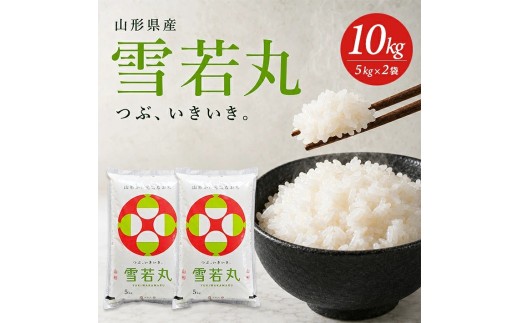 庄内産雪若丸5kg×2袋 計10kg（令和8年産米）12月中旬