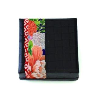 【ふるさと納税】柿渋塗 四つ目箱 針箱サイズ 黒布付【TN87】