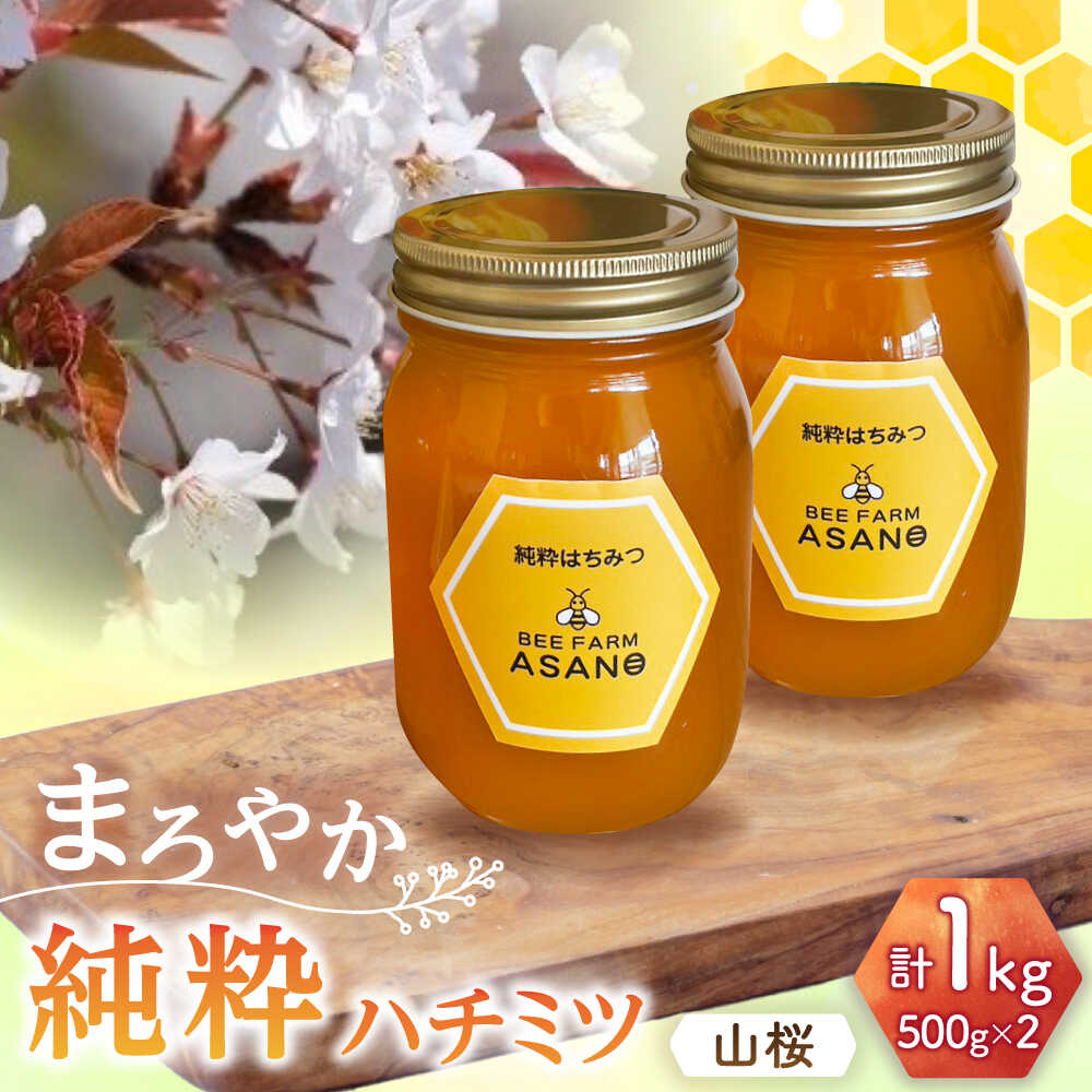 【ふるさと納税】【12/22までの決済で年内発送】純粋ハチミツ 山桜 500g×2 瑞浪市 / honey shop Bee farm asano 蜂蜜 はちみつ[AZBT009]