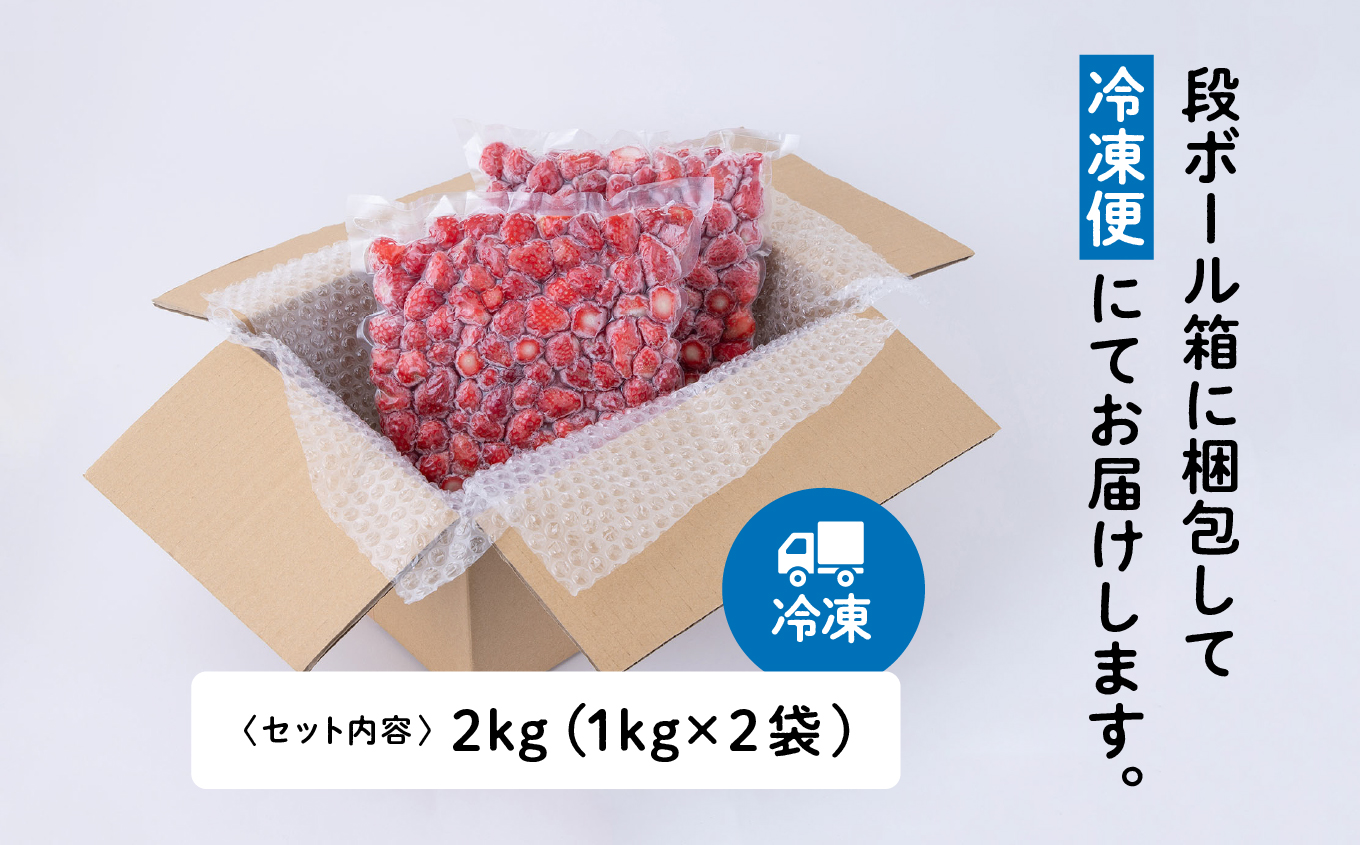 《 訳あり 》 冷凍いちご 大容量 規格外 不揃い 完熟 国産 採れたて 2kg 2袋 真空 個包装 バラ冷凍 ヘタなし 葉なし 冷凍 選べる いちご 苺 人気 送料無料