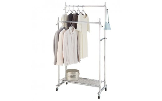 【シリーズ累計100000台突破！】プロ仕様 頑丈ハンガーラック ダブルタイプ・幅90cm_1904000017_00