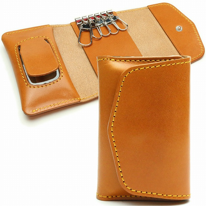 
            マルチキーケース タイプ2 栃木キャメル 【Ricky’s】 スマートキーケース 栃木レザー 本革 リッキーズ
          