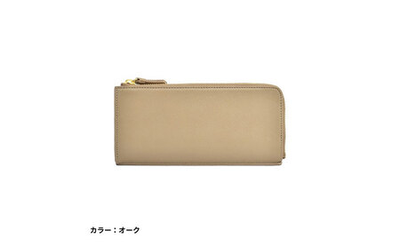 財布 L字ファスナー 本革 オーク ブラウン 財布