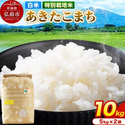 ふるさと納税 弘前市 米【特別栽培米】あきたこまち 白米 10kg(5kg×2袋)令和7年産|24_mft-041001