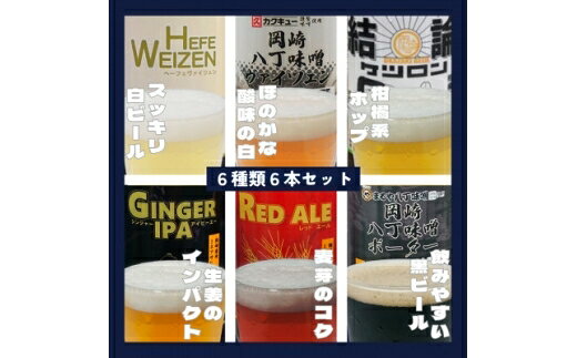 【ふるさと納税】 ビール 岡崎ビール 6種 6本 セット [岡崎ビール 愛知県 岡崎市 ok23bzx310003] クラフトビール 飲み比べ セット お試し beer 麦酒 びーる 地ビール 酒 craft beer クラフト ご当地 家飲み 贈答 冷蔵