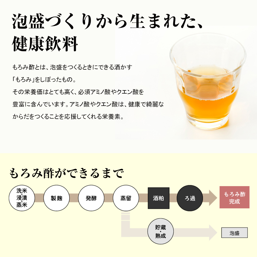 黒麹クエン酸飲料　きび砂糖入り　ビタミン配合「瑞泉　癒しのもろみ酢」720ml×2本　瑞泉酒造_イメージ2