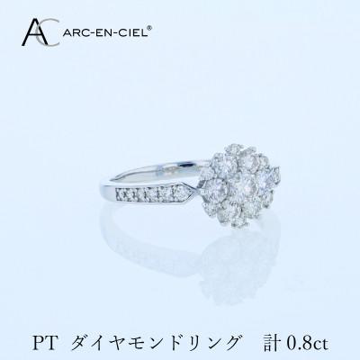 ふるさと納税 泉佐野市 ARC-EN-CIEL PTダイヤリング 計0.8ct【鑑別書付き】サイズ『9号』 J062 |  | 01
