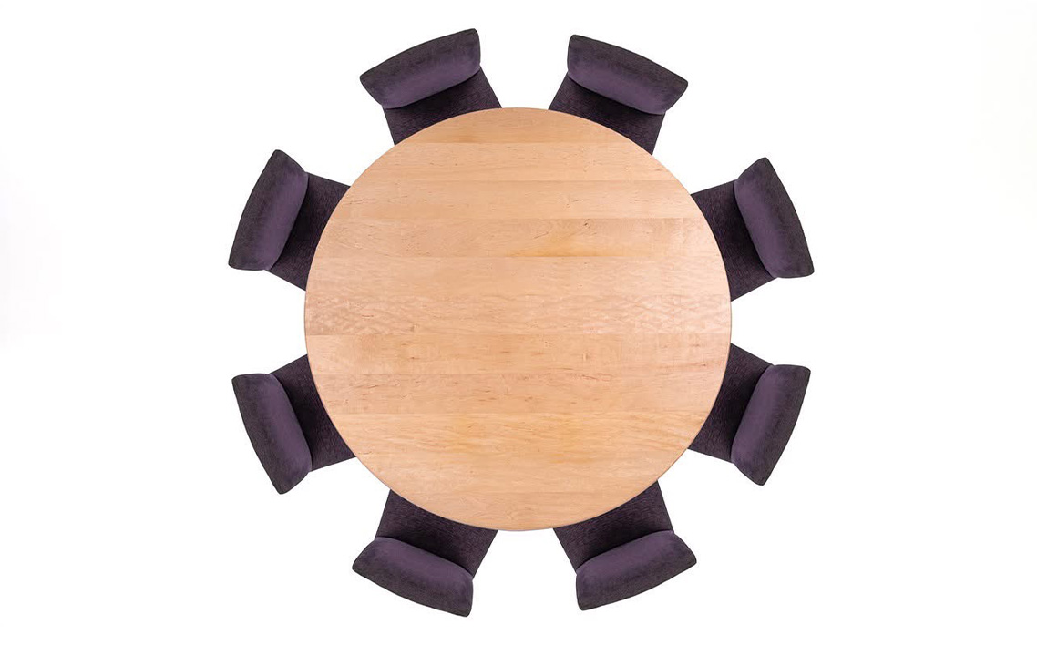 府中家具　Carving table　φ1200　イタヤカエデ  No.1201-01