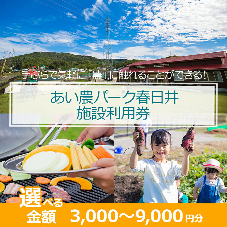 【ふるさと納税】【選べる金額】手ぶらで気軽に「農」に触れることができる！ あい農パーク春日井施設利用券
