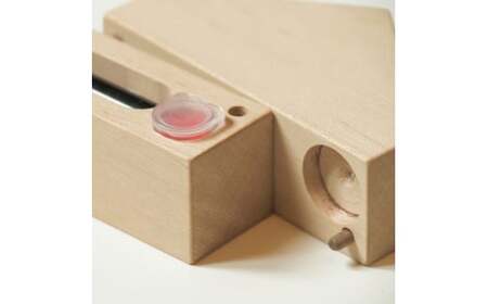 ハンコのおうち【赤】  印鑑 収納 シャチハタ 朱肉付き 手作り お取り寄せ デスク用品