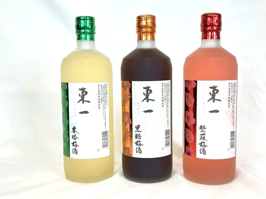 
                  【セット】東一梅酒(本格梅酒、黒糖梅酒、紫蘇梅酒)720㎖3本セット
                