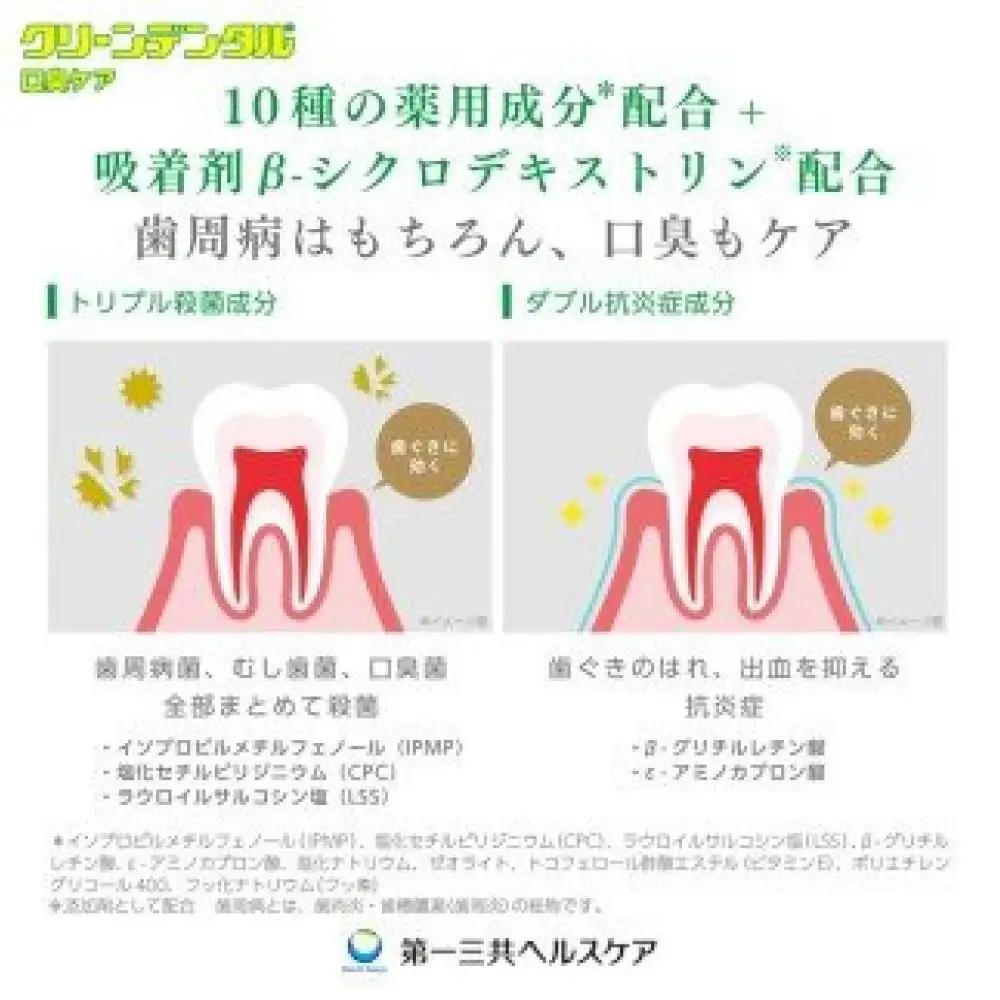 クリーンデンタル 口臭ケア 100g 1本　ハミガキ デンタルケア フッ素 　虫歯・ 口臭・歯周病予防 日本製｜ハミガキ