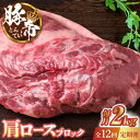 【ふるさと納税】【12回定期便】豚帝 肩ロース ブロック (半頭分) 約2kg【KRAZY MEAT(小田畜産)】[ZCP135]