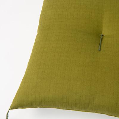 ふるさと納税 ふじみ野市 綿ふとん職人が手掛ける綿100%座布団【銘仙判】55cm×59cm【抹茶色】 |  | 02