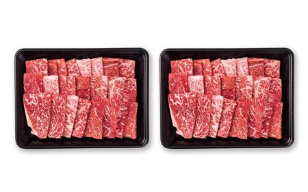 【2月発送】宮崎県産黒毛和牛 赤身焼肉 1kg (500g×2） BBQ 鉄板焼肉 宮崎県産 ミヤチク＜1.8-13＞●