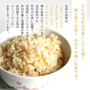 《令和５年度産》武田家のお米 ひとめぼれ（玄米）20kg＜合鴨農法＞【米農家 仁左ェ門】 / 米 ５キロ ４袋 アイガモ