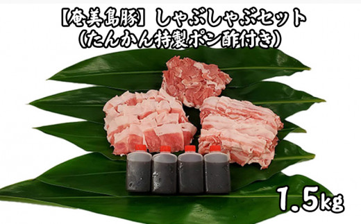 
【奄美島豚】しゃぶしゃぶセット1.5kg（たんかん特製ポン酢付き）
