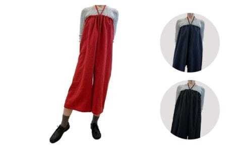 【黒色】【麻の服 タイパンツ】丁寧なハンドメイド ロングサイズ  [No.216-03]