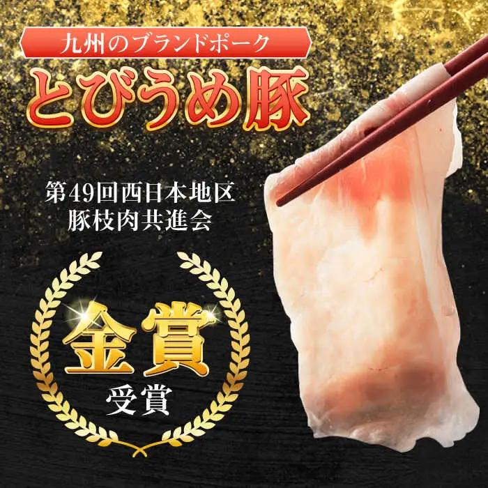 【お中元対象】大分県日田産 とびうめ豚 ロース しゃぶしゃぶ用 580g  日田市 豚肉 豚 ロース ブランド豚 しゃぶしゃぶ [ARCM001]